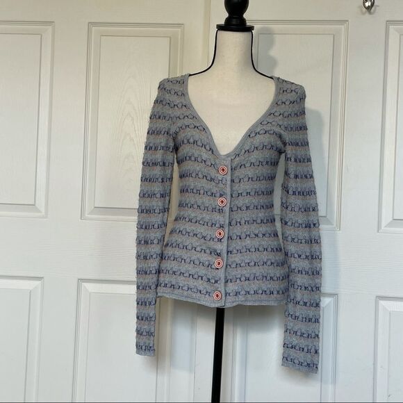 Knitted and Knotted Anthro Embroidered Cardigan, M - Picture 3 of 14